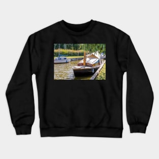 Sailing boat, Noroflk Broads Crewneck Sweatshirt